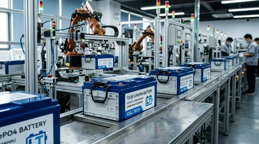 Principale usine de batteries LiFePO4 12,8 V en Chine : progrès de l'éclairage municipal intelligent et conformité au passeport de batterie européen 2026